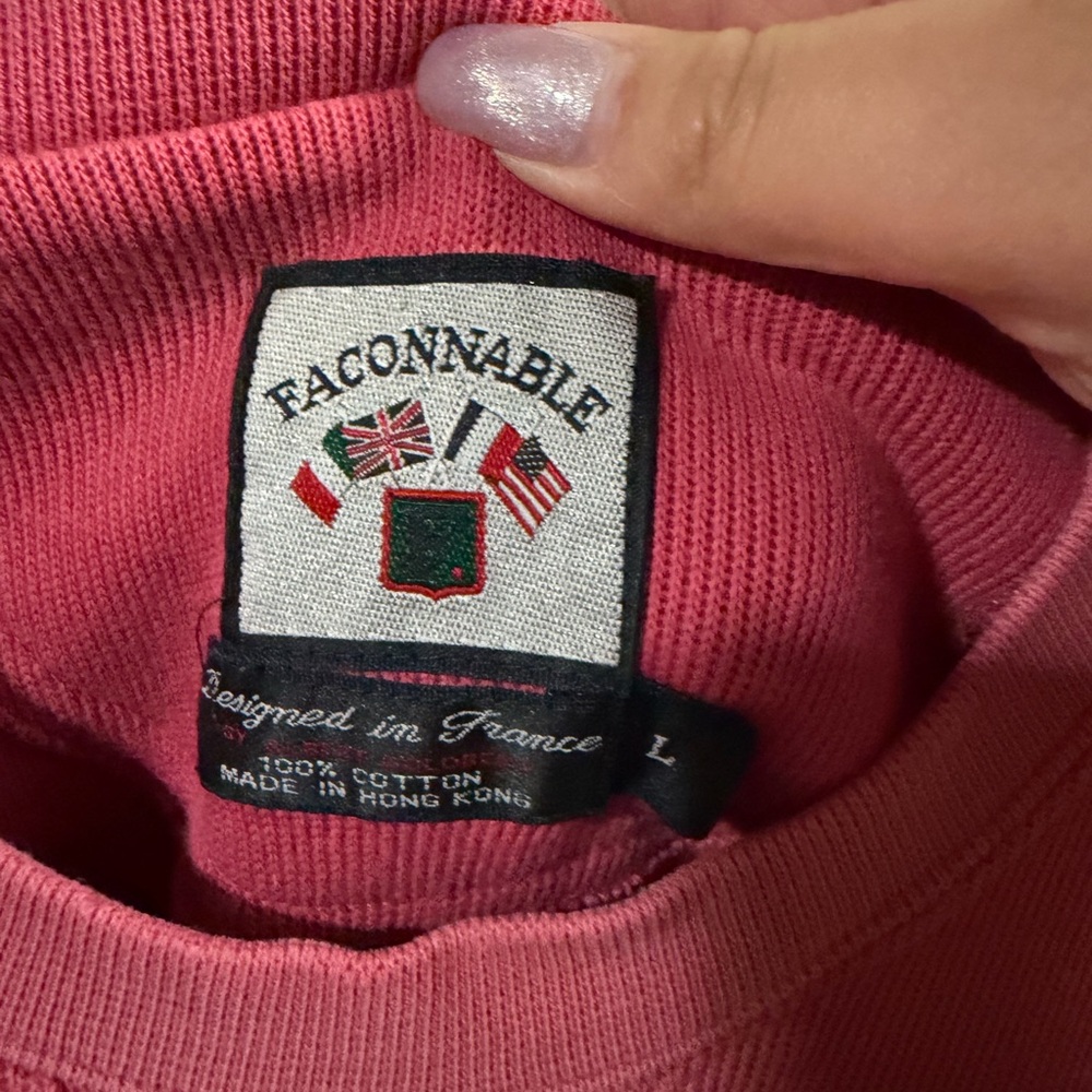 ❣️🤙🏽Faconnable Men's Pink Crewneck Sweater - Picture 3 of 4